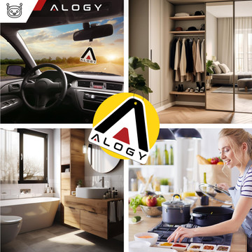 3x Přívěsek vůně do auta Alogy osvěžovač vzduchu do auta Lemon [3 ks.]