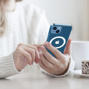 Pouzdro MagSafe Alogy Ultra Slim Mag pro Qi nabíječky pro iPhone 13 Mini Transparent