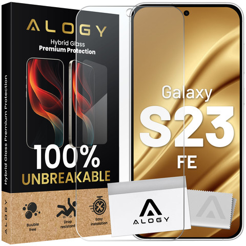 Hybridní sklo pro Samsung Galaxy S23 FE ochranné sklo na displej Alogy Flexi Glass 9H Case Friendly na plochý displej