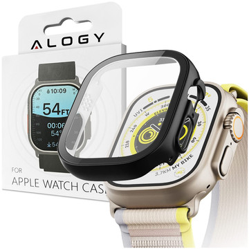 Alogy Protector Case with Glass 2in1 Case Cover for Apple Watch Ultra 49mm Black