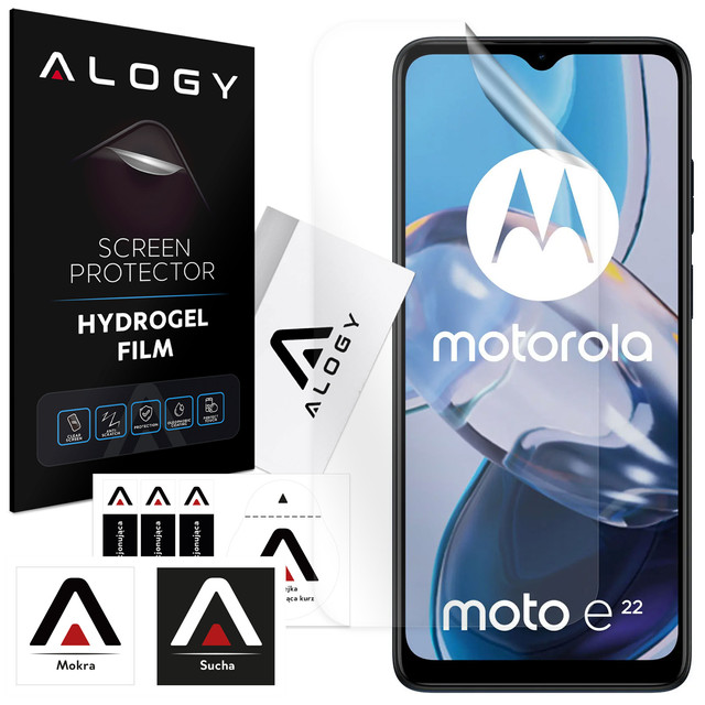 Folia Hydrożelowa do Motorola Moto E22/ E22i ochronna na telefon na ekran Alogy Hydrogel Film