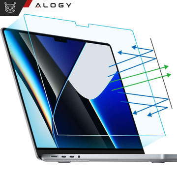 Matná ochrana obrazovky pro MacBook Pro 16 2023 2021 Alogy ochranná fólie obrazovky s filtrem Anti Blue