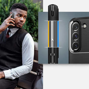 Case for Samsung Galaxy S22 case Spigen Rugged Armor Matte Black Glass