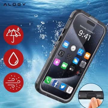 Alogy HydroArmor™ IP68 Waterproof Case with Clear Back 360 MagSafe Armor Case for Apple iPhone 16 Pro