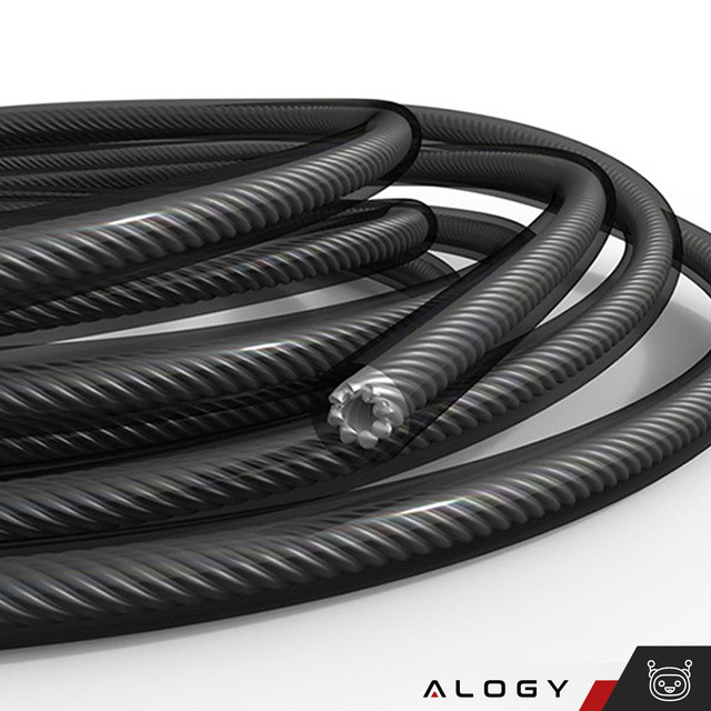 Nastavitelné boxerské lano Crossfit Fitness Alogy Sport s vyměnitelnými články 300cm ložiska pohodlné černé