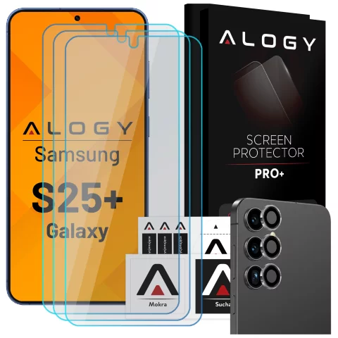 Alogy Glass Pack 3x Tvrzené sklo na displej 9h Sklo na objektiv pro Apple iPhone 14 Pro