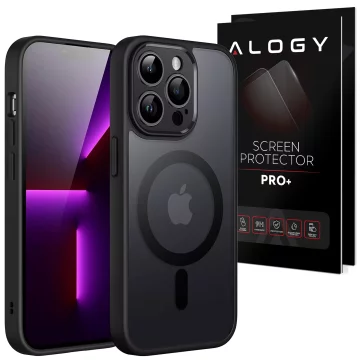 Pouzdro pro Apple iPhone 12 Pro Alogy MagSafe Hybrid Matte Case Matný kryt s ochranou objektivu černé sklo