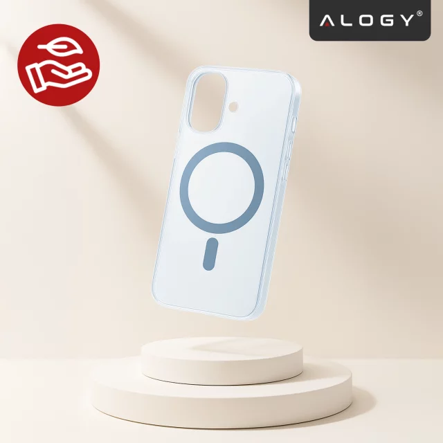 Hülle für Apple iPhone 16 Pro Max Alogy MagSafe Hybrid Matte Case Matte Cover mit Linsenschutz Schwarz