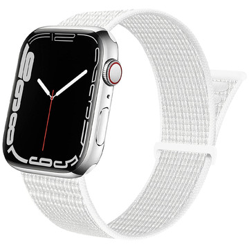 Alogy Nylon Strap with Velcro for Apple Watch 1/2/3/4/5/6/7/8/SE/Ultra (42/44/45/49mm) White