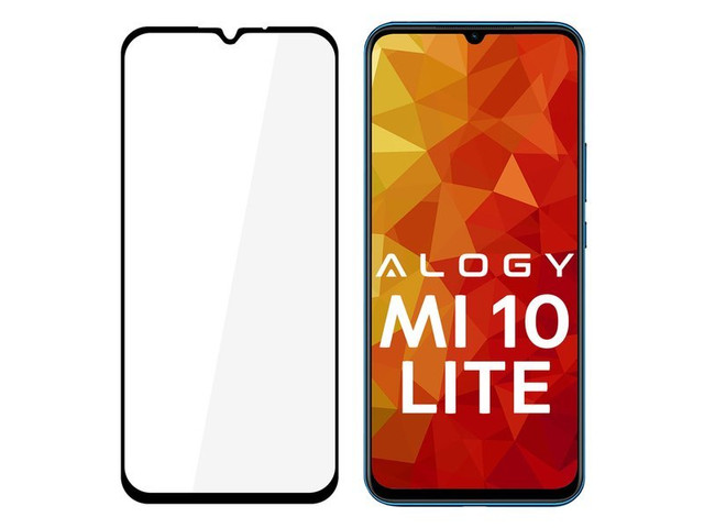 Pouzdro Glass Alogy Full Glue vhodné pro Xiaomi Mi 10 Lite černé