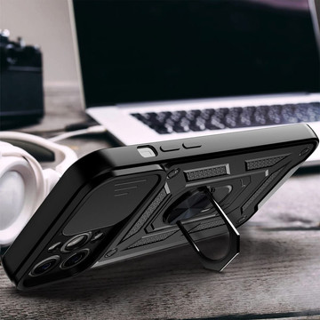 Alogy Camshield Stand Ring Case with Camera Cover for Apple iPhone 13 Pro Glass