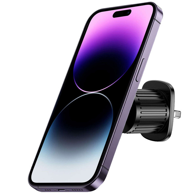 Alogy magnetic car holder for MagSafe for iPhone 14 13 12 grille black