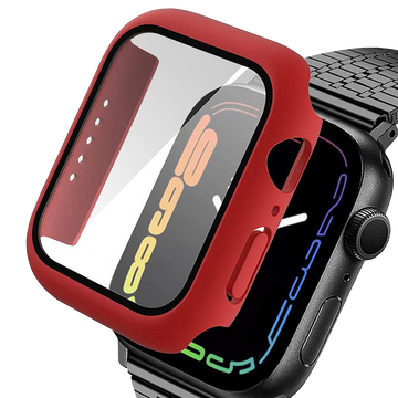 Překryvné sklo pouzdra Alogy 2v1 pro Apple Watch 7 41mm Red