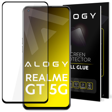 Alogy Full Glue Gehäusefreundliches Glas für Realme GT 5G Black