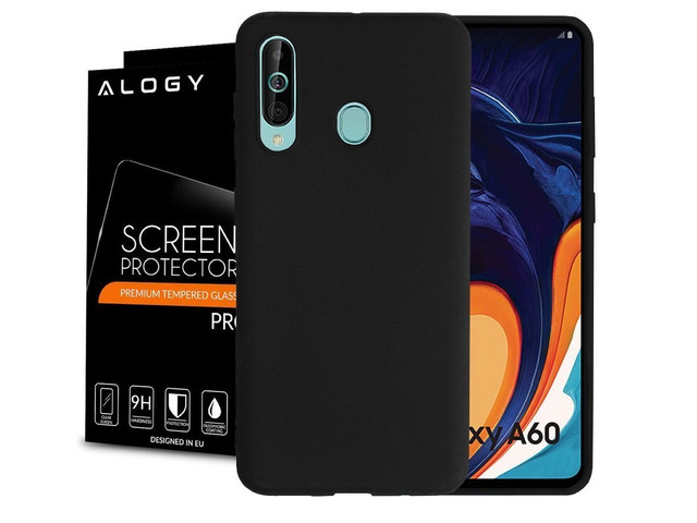 Alogy Slim Silikonhülle für Samsung Galaxy A60 schwarz Alogy Glass