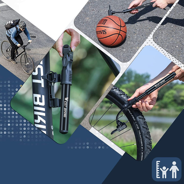 Hliníková pumpa na kolo Alogy Mini Bike Pump 100psi s rukojetí Black