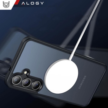 Case for Samsung Galaxy S24 Mag Safe Case MagMat Phone Back Cover Matte Black Glass