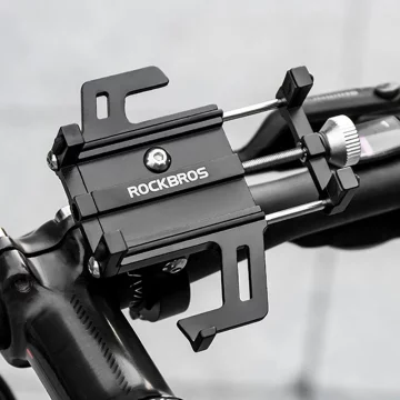 Uchwyt rowerowy Rockbros 699-BK aluminiowy na kierownicę 55–100 mm – czarny