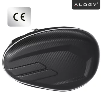 Motorrad-Satteltasche 38–58 l – Tasche, Seitenkoffer, Soziustasche, wasserdicht, robustes Material, verstellbar für Motorräder – Alogy RoadPack™ Schwarz