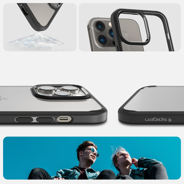 Kryt Spigen Ultra Hybrid pro Apple iPhone 14 Pro Matte Black Glass