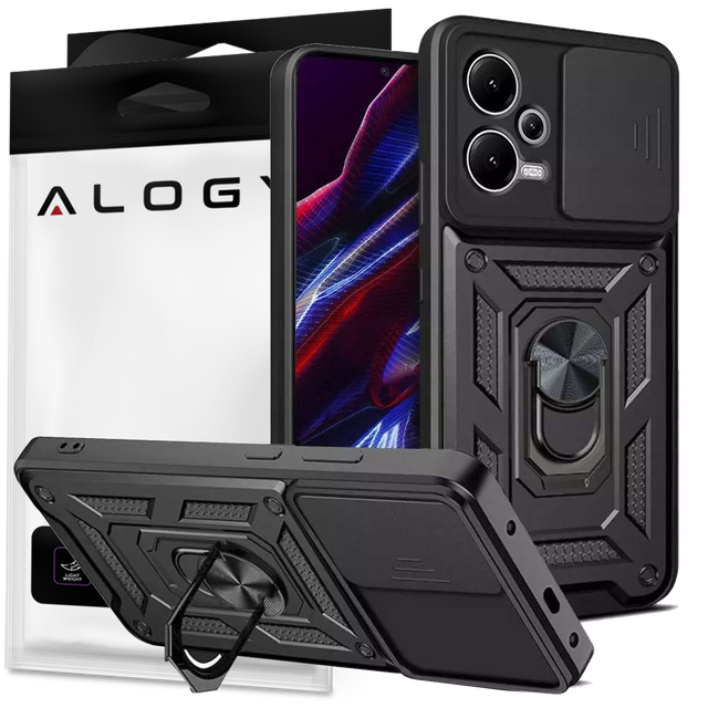 Ochranné pouzdro Alogy Camshield Stand Ring s krytem fotoaparátu pro Xiaomi Redmi Note 12/ Poco X5 5G