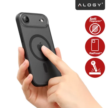 Apple iPhone 17 Air Case – Matte MagSafe Cover with Lens Protection, Slim and Scratch-Resistant, Perfect Fit – Alogy Skinny MatteCase™ Black