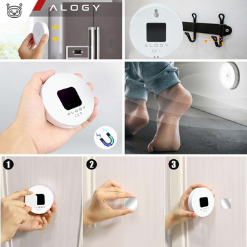 2x Lamp LED motion sensor dusk night lamp Alogy Sensor Light Wireless furniture lighting White light 6000k