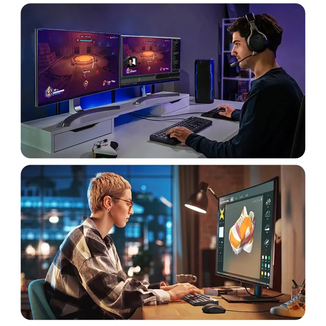 Ugreen KU004 90875 Kabelová klávesnice 1,5 m pro Windows / MacOS - Černá