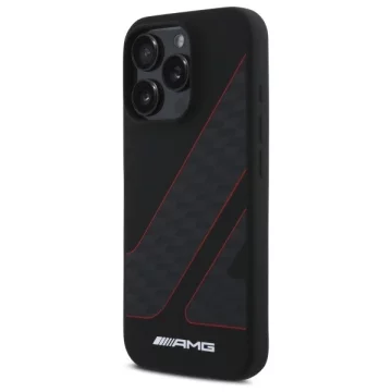 Pouzdro AMG Checkered Flag MagSafe Hardcase pro iPhone 16 Pro Max 6,9″ – černé