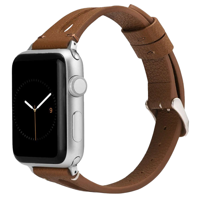 Kožený řemínek Alogický kožený řemínek pro Apple Watch 42/44/45 / 49 mm hnědý