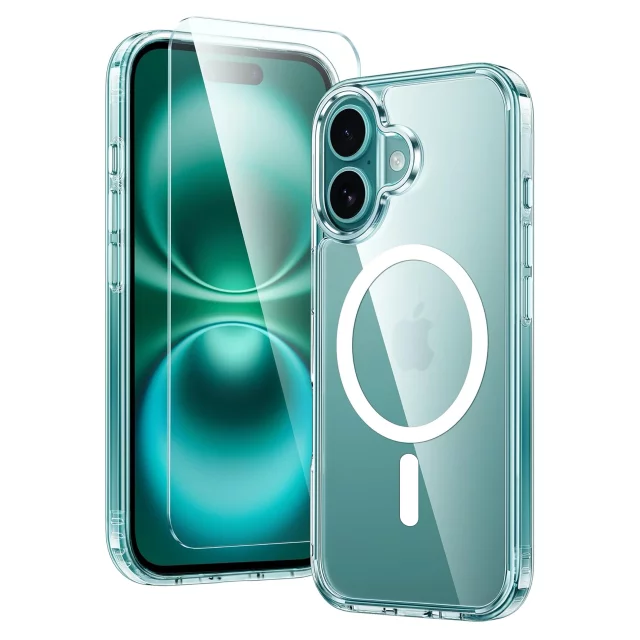 Pouzdro pro Apple iPhone 16 Alogy Anti-Shock Hybrid Case pro MagSafe Transparent