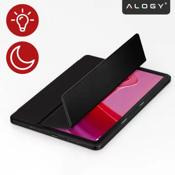Tenké ochranné pouzdro pro Lenovo Tab 10.1 TB-311 s odklápěcím krytem, ​​tenký skládací kryt, Alogy BookGuard™ – černé