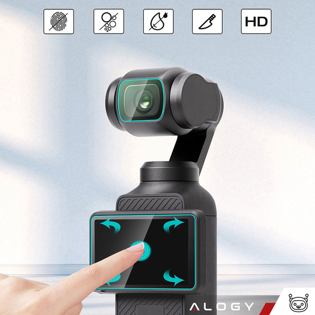 Szkło hartowane do DJI Osmo Pocket 3 na ekran kamery Alogy Screen Protector PRO+