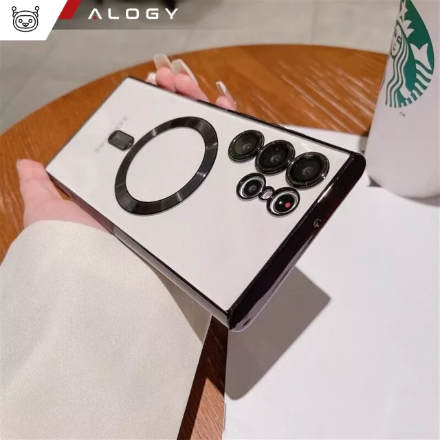 MagSafe Case for Apple iPhone 16 Pro Max Alogy Glamour Luxury Ring Case Gold-Transparent