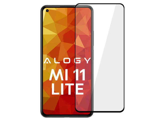 Glass Alogy Full Glue Hülle freundlich für Xiaomi Mi 11 Lite Black
