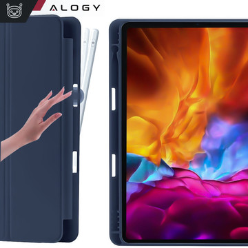 Case for Apple iPad 10.2 9 Gen 8/7 2021/2020/2019 Smart Pencil Case Alogy TPU Tablet Cover Navy Blue Glass