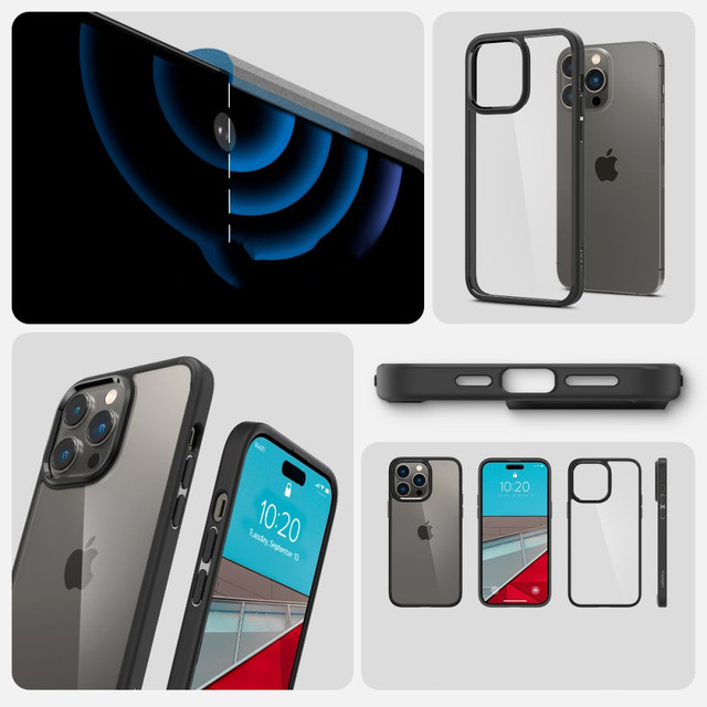 Kryt Spigen Ultra Hybrid pro Apple iPhone 14 Pro Matte Black Glass