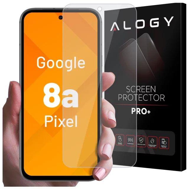 Szkło hartowane do Google Pixel 8a ochronne szkiełko na ekran 9H Alogy Heavy Pro+™️