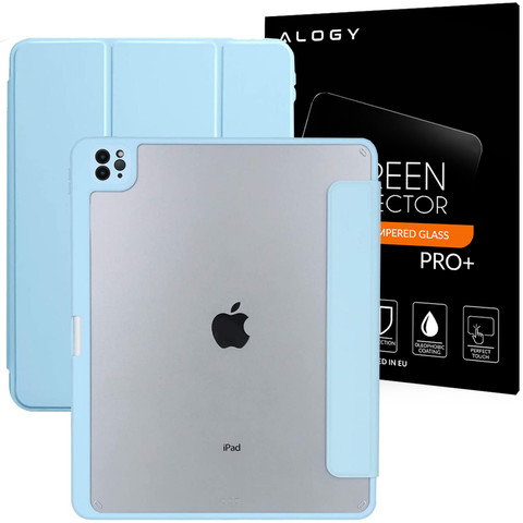 Magnetické pouzdro na tužku 2v1 Magnetic Alogy pro Apple iPad Air 4 2020/5 2022 modré sklo