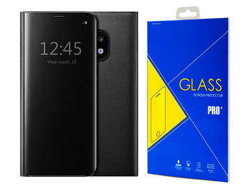 Kryt Clear View Samsung Galaxy J7 2017 Black Glass
