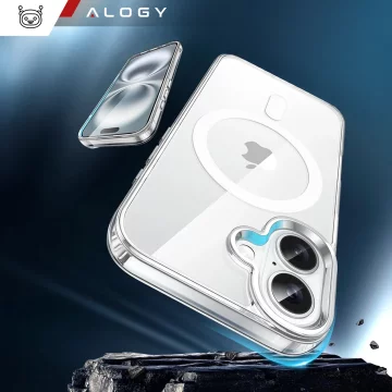 Pouzdro pro Apple iPhone 16 Alogy Anti-Shock Hybrid Case pro MagSafe Transparent