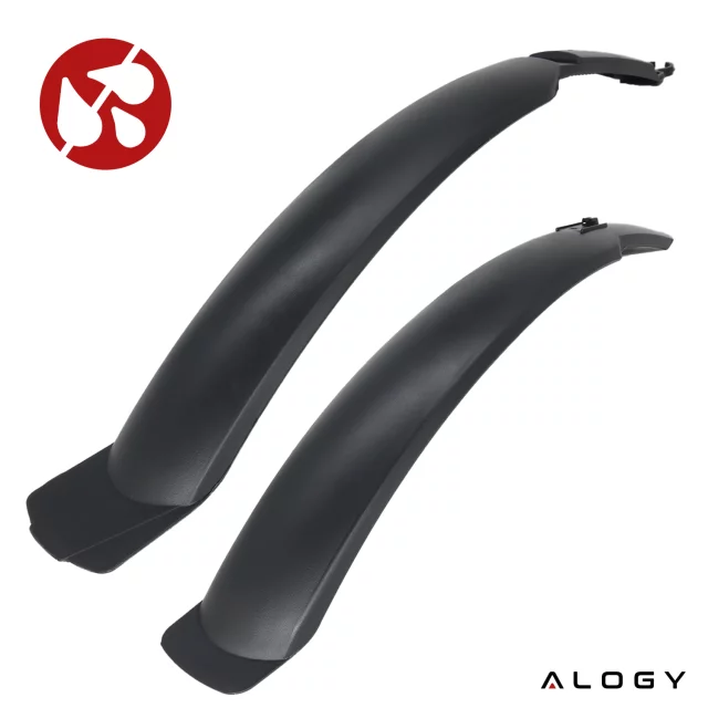 Platform bicycle pedals for MTB bicycles, aluminum 9/16" Black aluminum set [2 pcs.]
