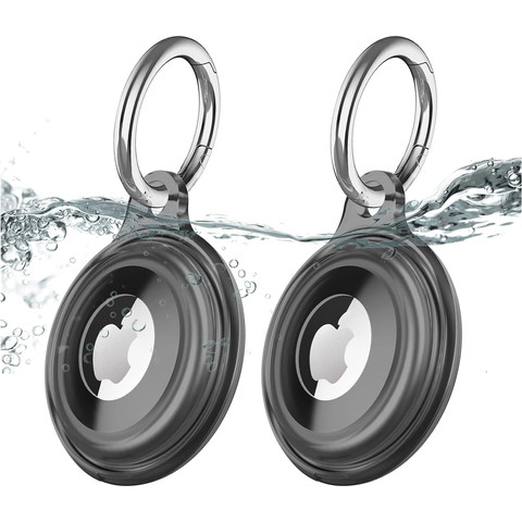 Pouzdro Locator pro Apple AirTag Keychain Waterproof Case Alogy 360 IPX8 Pouzdro s přívěskem matná černá