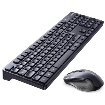 Zestaw Ugreen MK006 bezprzewodowa klawiatura + mysz 2,4 GHz czarny