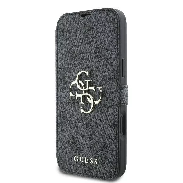 Guess GUBKP16M4GMGGR iPhone 16 Plus 6,7" černá/černá kniha 4G Metal Logo