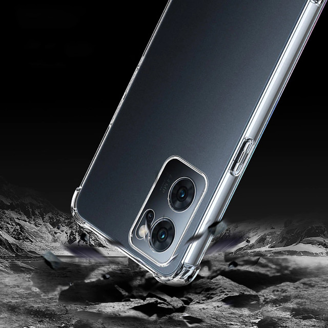 Silikonowe etui pancerne ShockProof Alogy do Oppo Reno7 5G Global Przezroczyste