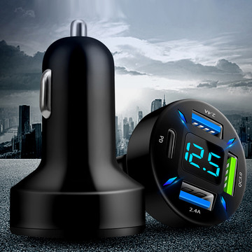 Alogy Car Charger 66W 3x USB 1x USB-C Type C Quick Charge QC 3.0 PD