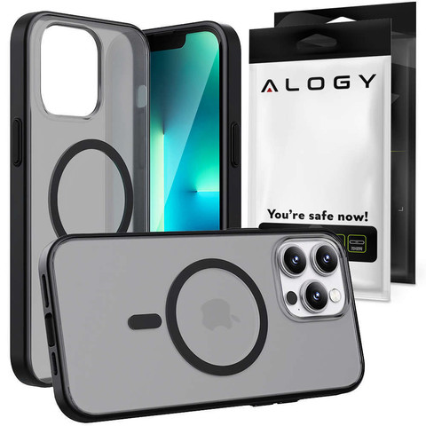 Alogy MagMat matné pouzdro na telefon pro MagSafe ochranný kryt pro Apple iPhone 14 Pro Max Black