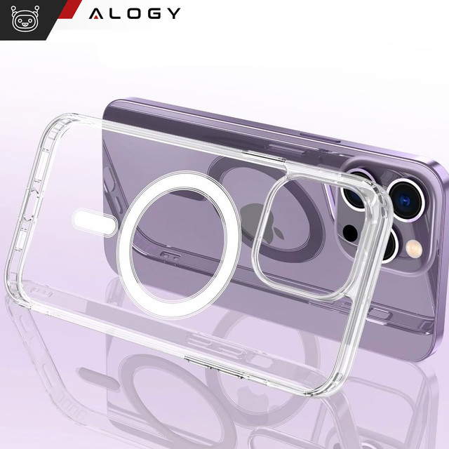 Etui do iPhone 15 Pro Max MagSafe obudowa Hybrid Case Cover Shock Clear Alogy Przezroczyste