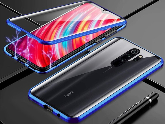 Dr.Fit Double-Sided Magnetic Glass Case for Redmi Note 8 Pro Blue